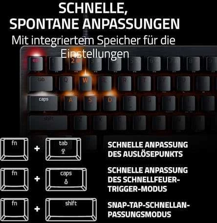 Razer | Huntsman V3 Pro Mini | Klaviatūra žaidimams | su laidu | US | Juodas