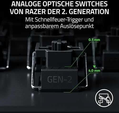 Razer Huntsman V3 Pro Tenkeyless 8KHz | Klaviatūra žaidimams | su laidu | US | Razer Analog Optical Switch Gen-2 | Juodas
