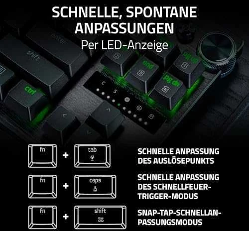 Razer Huntsman V3 Pro Tenkeyless 8KHz | Klaviatūra žaidimams | su laidu | US | Razer Analog Optical Switch Gen-2 | Juodas