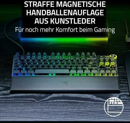 Razer Huntsman V3 Pro Tenkeyless 8KHz | Klaviatūra žaidimams | su laidu | US | Razer Analog Optical Switch Gen-2 | Juodas