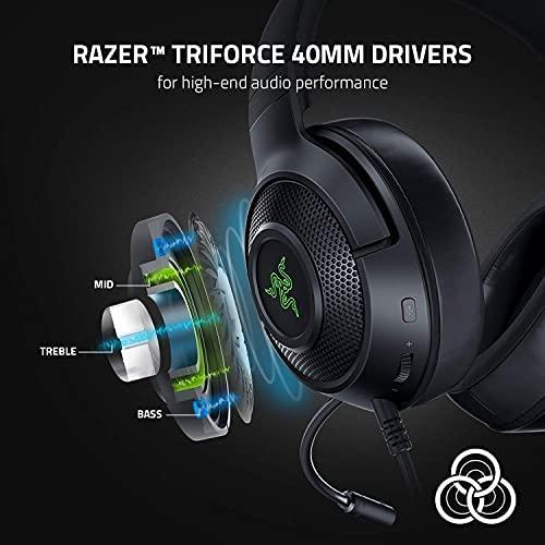 Ultra-Lengvos PC Žaidimų Ausinės Razer Kraken V3 X, Juodos