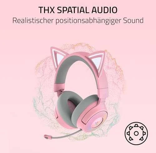Razer | Ausinės | Kraken Kitty V3 Pro | Bluetooth | Over-Ear | Quartz