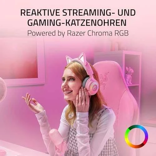 Razer | Ausinės | Kraken Kitty V3 Pro | Bluetooth | Over-Ear | Quartz