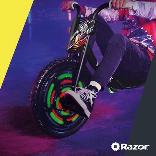 Triratis dviratis Razor RipRider 360 Lightshow, juodos spalvos