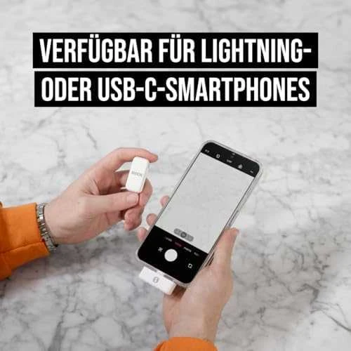 „Rode Wireless Micro“ („Lightning“, „Baltas“)