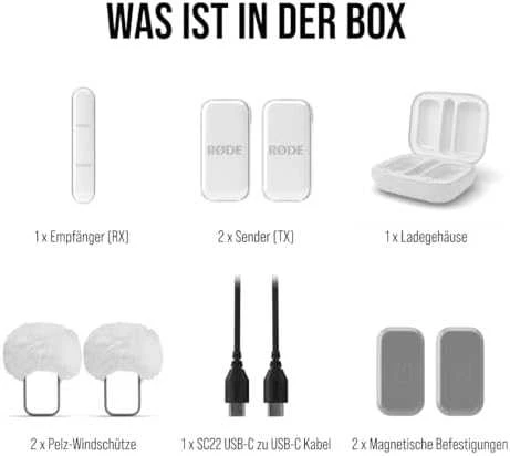 „Rode Wireless Micro“ („Lightning“, „Baltas“)