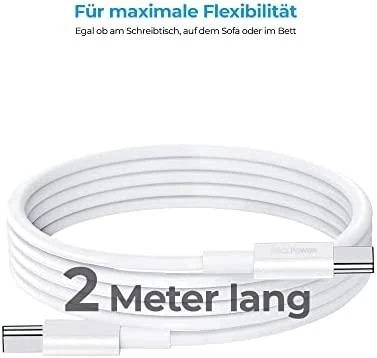 Realpower RealPower Lade/Datenkabel USB-C auf USB-C 2m baltas 3A