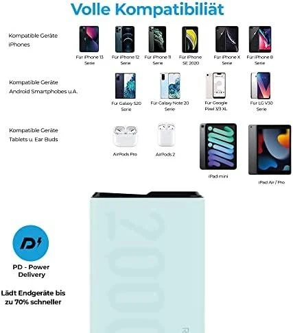Carruzzo RealPower PB-20000PD+ Nutopia 20000 mAh Mėlyna