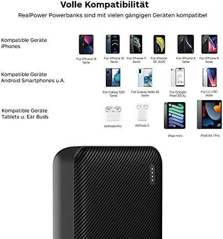 Powerbank Realpower PB-10000 SE 10000mAh Juodas