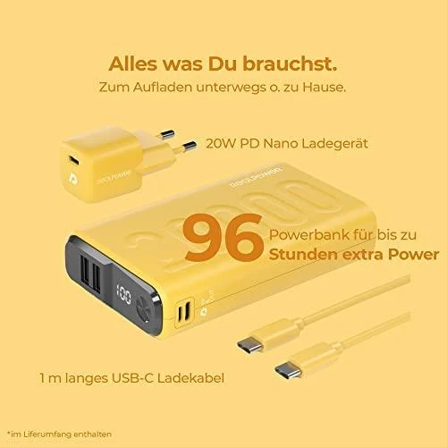 Realpower Carruzzo Ultron PB-20000 20000 mAh Geltona