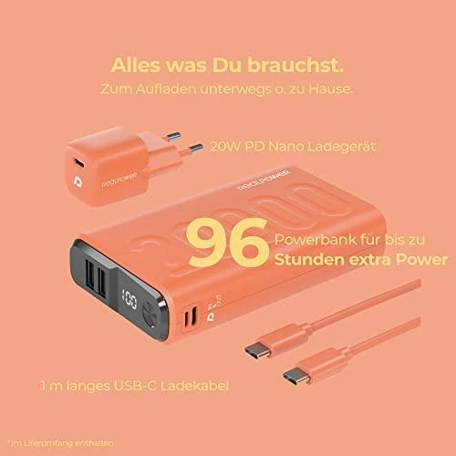 Realpower Carruzzo Ultron PB-20000 20000 mAh Oranžinė