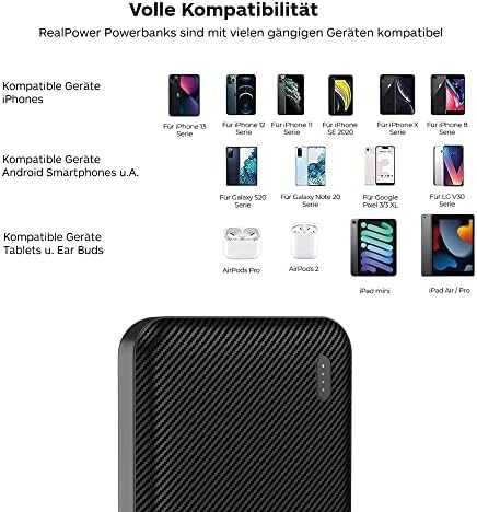 Powerbank Realpower PB-5000 SE 5000mAh Juodas (415545)