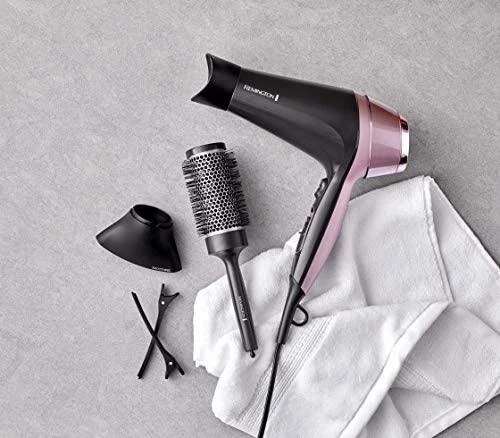 Remington | Curl and Straight Confidence Plaukų džiovintuvas | D5706 | 2200 W | Number of temperature settings 3 | Ionic function | Diffuser nozzle | Juodas
