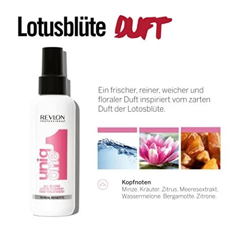 Purškiama nenuplaunama plaukų kaukė Revlon Uniq One Flor De Loto 150ml
