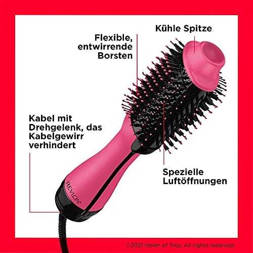 Plaukų formavimo šukos Revlon RVDR5222E Juoda, rožinė