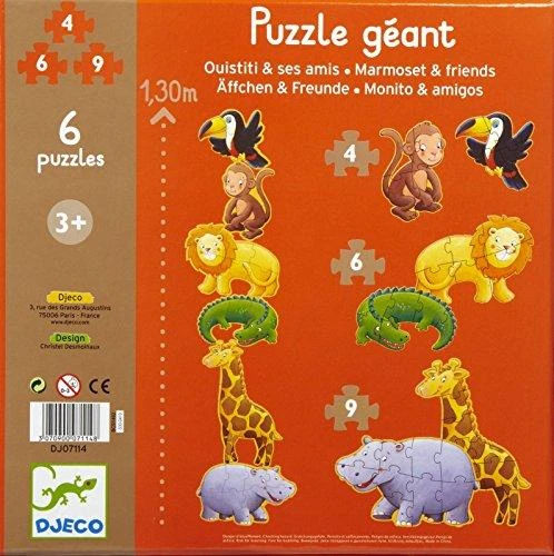 Djeco Milžiniška progresyvi dėlionė - Mozetė ir draugai (4, 6, 9 det.) ( DJ07114 )