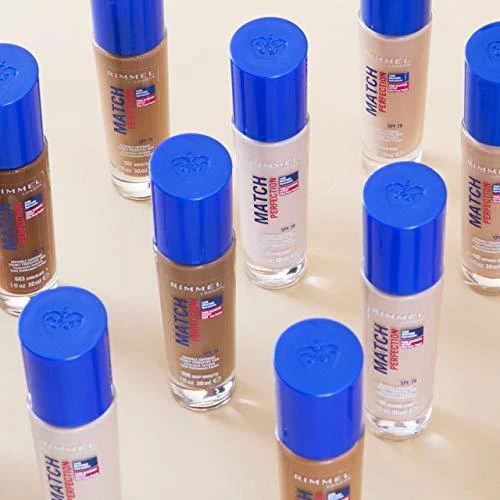 Rimmel London Match Perfection SPF20 makiažo pagrindas Moterims 30 ml, Light Nude 102 - Warm