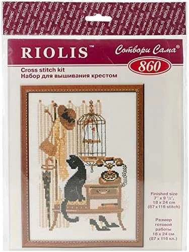 RIOLIS – Create It Yourself – Siuvinėjimo rinkinys „Katė prie telefono“ 860 (18x24 cm)