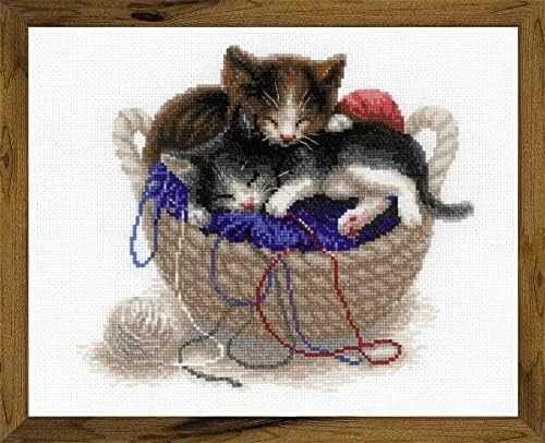 Kittens In A Basket siuvinėjimo rinkinys iš RIOLIS Nr.: 1724