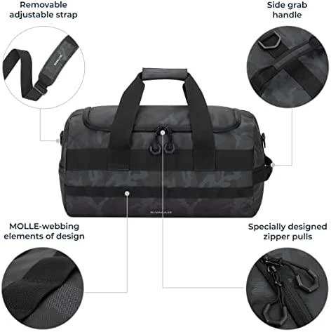 Krepšys RIVACASE 7641 navy camo Sherwood 30L Duffle bag