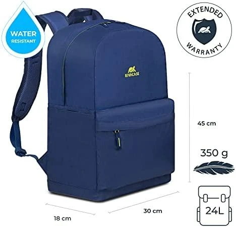 Rivacase itin lengva kuprinė 24L su nešiojamojo kompiuterio skyriumi iki 15,6" 5562 Mėlyna