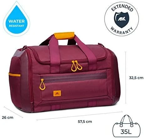 Kelioninis RivaCase DUFFLE BAG 35L/BURGUNDY Raudonas 5331 RIVACASE