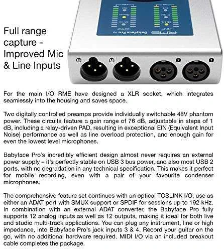 RME Babyface Pro FS – USB [12 IN/ 12 OUT] garso sąsaja