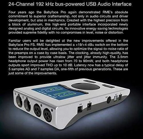RME Babyface Pro FS – USB [12 IN/ 12 OUT] garso sąsaja
