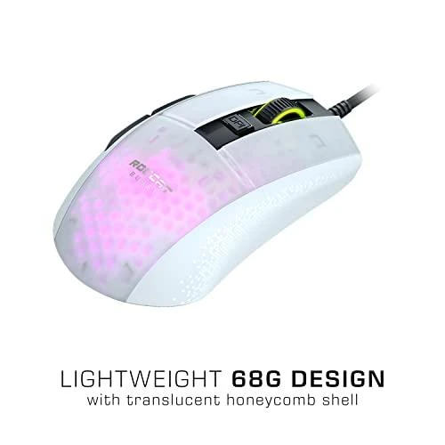 Lengva Žaidimų Pelė Roccat Burst Pro, Titan Optical Switch, 16000dpi, Balta