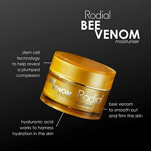 Rodial Bee Venom Moisturiser atgaivinantis ir stangrinantis veido kremas sausai / normaliai veido odai, 50 ml