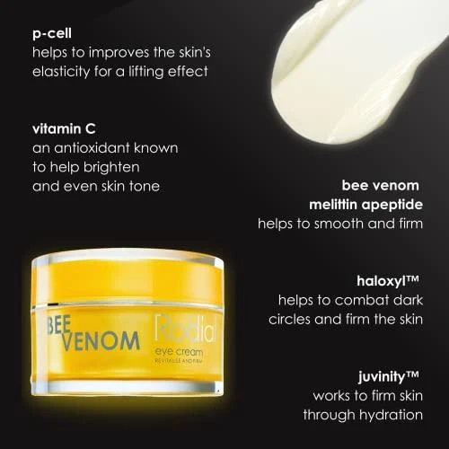 Rodial Bee Venom Brightening Paakių kremas akių kontūro kremas normaliai / sausai odai su bičių nuodais, 25 ml