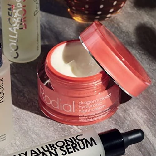 Rodial Dragon's Blood Hyaluronic Night Kreminis drėkinantis naktinis veido kremas, 50 ml