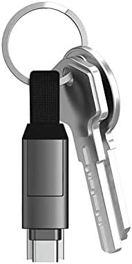 Kabelių rinkinys-raktų pakabukas Rolling Square inCharge® 6 USB-C/Lightning/Micro USB, 6cm/ 6770055