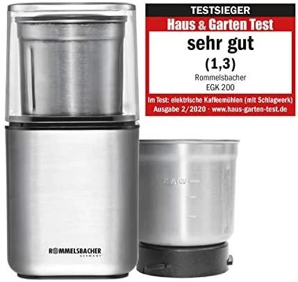 Kavamalė Rommelsbacher Spice and Coffee Grinder EGK 200 Nerūdijantis plienas, 200 W