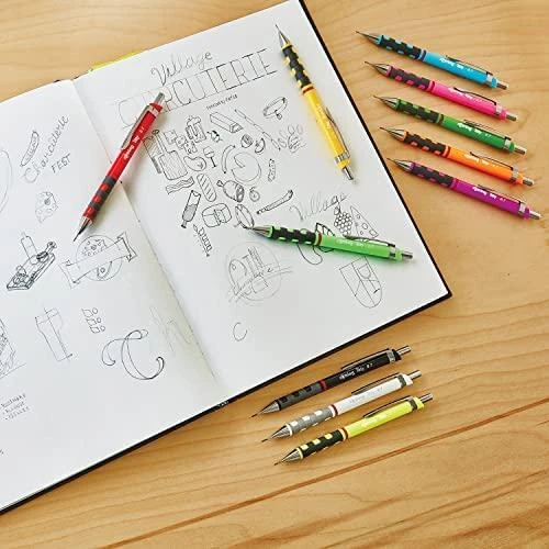 Automatinis pieštukas Rotring Tikky Juodas - Rinkinys Su Grafitu Ir Trintuku - 1904817