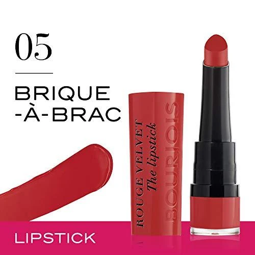 BOURJOIS Paris Rouge Velvet Lūpų dažai Moterims 2,4 g, 05 BRIQUE-À-BRAC