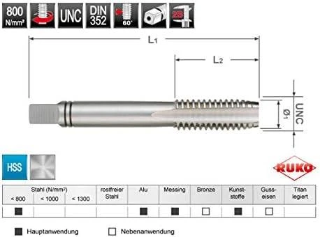 Rankinis sriegiklis RUKO UNC 352 HSS 7/8"