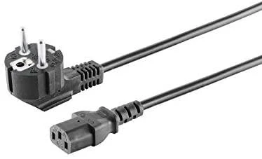 S-Conn Schuko maitinimo laidas kampinis - C13, 1,8 m, juodas