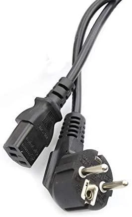 S-Conn Schuko maitinimo laidas kampinis - C13, 1,8 m, juodas