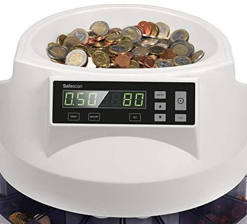 Automatinis Euro monetų skaičiavimo ir rūšiavimo aparatas SAFESCAN 1250