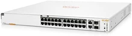 Šakotuvas Hewlett Packard (HP) HPE Aruba Networking Tinklo momentinio įjungimo jungiklis 20p Gigabit CL4 4p Gigabit CL6 PoE 2p 10GBT 2p SFP+ 370W 1960 Valdomas L2+ Gigabit Ethernet (10/100/1000) Ethernet palaikymas (PoE) 1U Balta