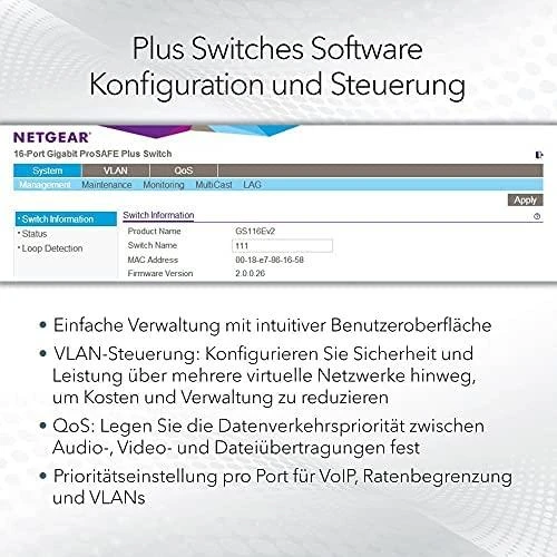 Šakotuvas Netatmo Netgear Switch GS105E žiniatinklio valdymas, stalinis kompiuteris, 1 Gbps (RJ-45) jungtys kiekis 5, maitinimo tipas išorinis