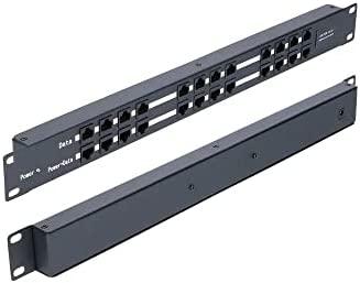 EXTRALINK 12 prievadų pasyvus PoE purkštukas / adapteris 10/100Mbps 12v ~ 48v DC stovas 19"