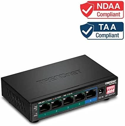 Šakotuvas TRENDNET 5 prievadų Gigabit PoE+ 60 W jungiklis