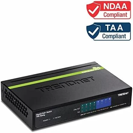 Šakotuvas TRENDnet Switch 8 Port Gbit PoE+ 61W Metall