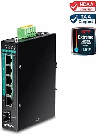 Šakotuvas Carruzzo Trendnet TI-PG541i Valdomas L2+ Gigabit Ethernet (10/100/1000) Maitinimas per Eternetą (PoE) Juoda