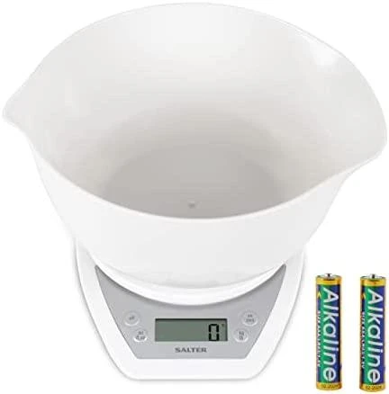 Virtuvinės svarstyklės Salter 1024 WHDR14EU16 Digital Kitchen Scale & Dual Pour Bowl - Baltas