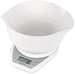 Virtuvinės svarstyklės Salter 1024 WHDR14EU16 Digital Kitchen Scale & Dual Pour Bowl - Baltas