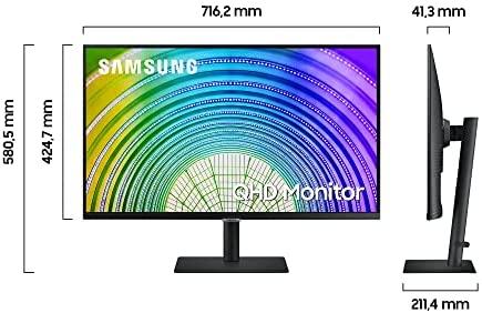 Monitorius SAMSUNG S32A600U 32inch Bezelless 16:9 2560x1440 VA 4ms HDR10 HAS/Swivel/Pivot/Tilt 130mm HDMI/DP/USB-C 90W LAN USB3-HUB VESA 100