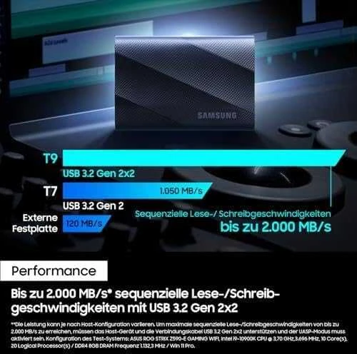 Kietasis SSD diskas Samsung T9 2TB MU-PG2T0B/EU